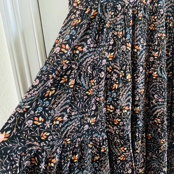 Maeve Anthropologie Amber Tiered Tunic Dress V Neck Button Sleeve | Small - Picture 5 of 9